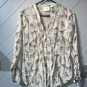 Maeve by anthropology bird, print blouse